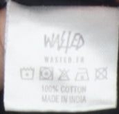 Wasted Men’s Black Graphic Cotton Crew Neck T-Shirt M