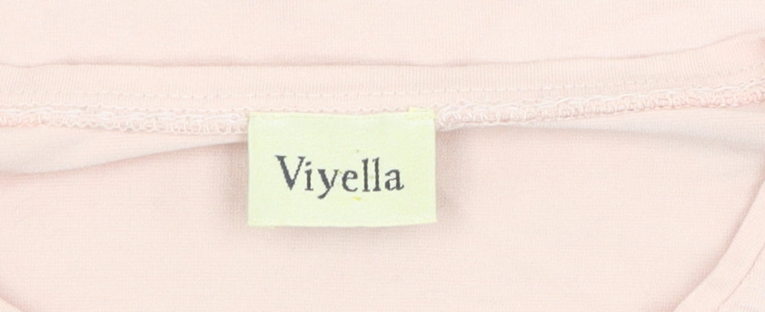 Viyella Women's Pink Basic Long Sleeve T-Shirt