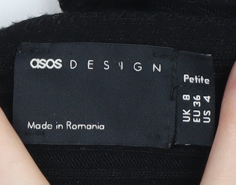 ASOS DESIGN Black Cropped Women's Knit Top