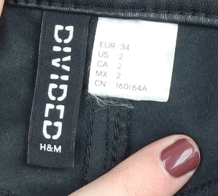 H&M Women's Black Straight Trousers Size 6