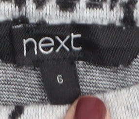 Next Women's Grey Checked Pullover Jumper, Size 6