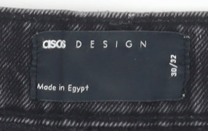 ASOS DESIGN Unisex Black Straight Jeans Size 30