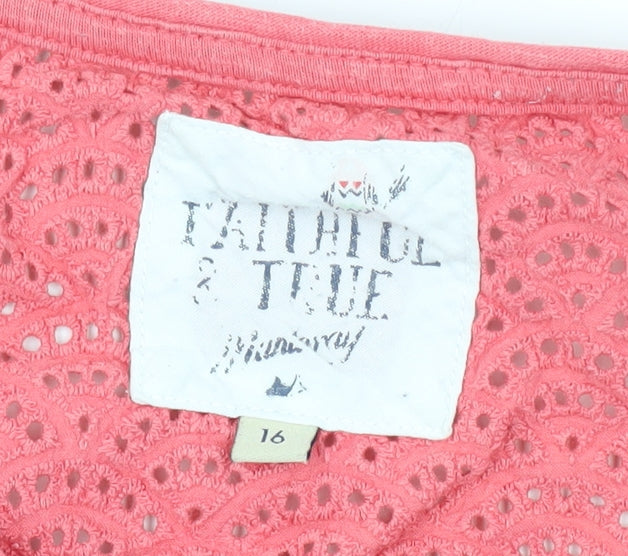 Faithful & True Women's Pink Camisole Tank, Size 16