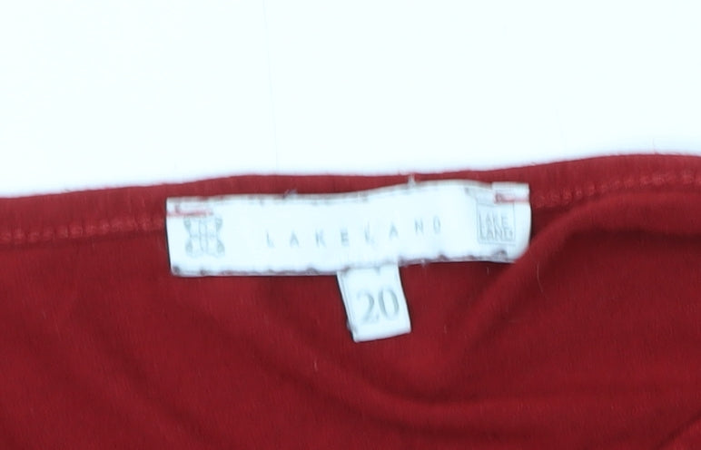 Lakeland Red 3/4 Sleeve Women's T-Shirt Size 20