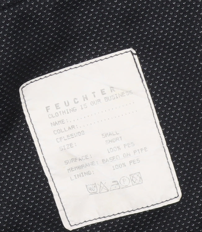 Feuchter Men's Black Bomber Jacket, Size S, Winter Casual