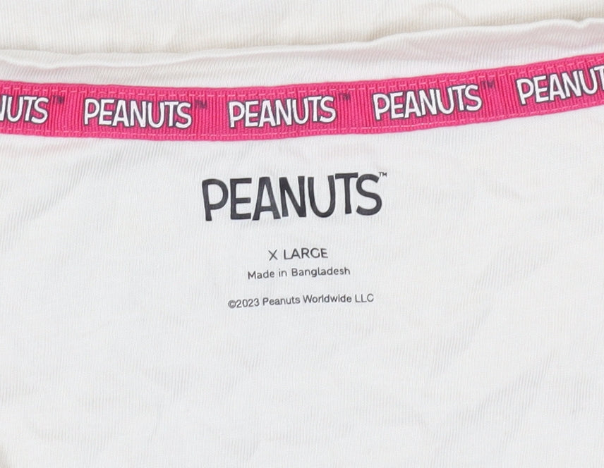 Marks & Spencer Women's XL Beige Peanuts T-Shirt