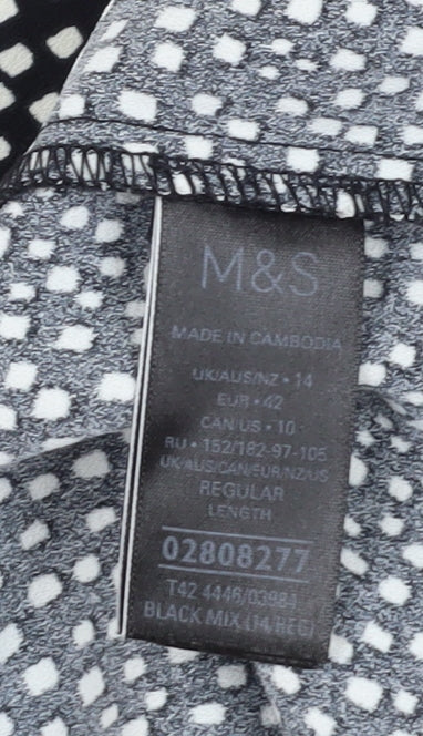 Marks & Spencer Women's Black Shift Dress Size 14