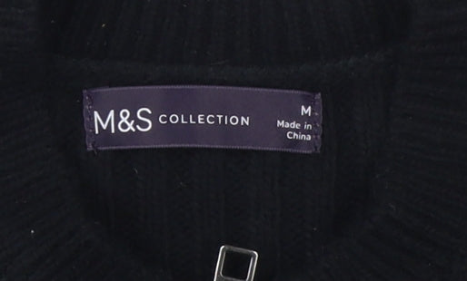 Marks & Spencer Women's Black Full Zip Jumper M