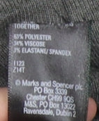 Marks & Spencer Grey Unisex L Pullover Hoodie