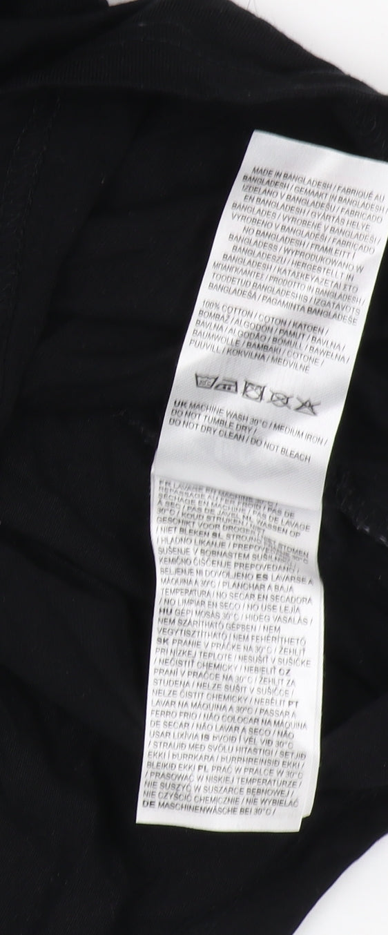 Brand and care label for Lee Cooper Men's Black XL V-Neck T-Shirt