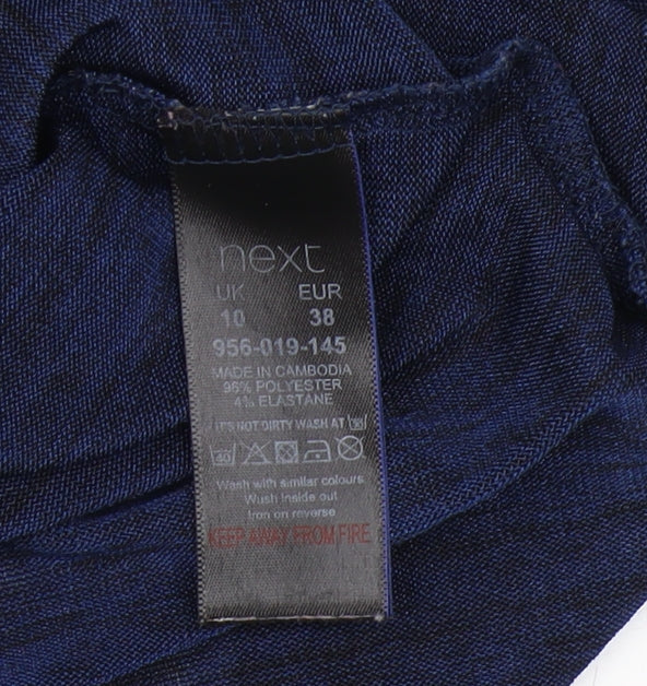 Next Women's Blue T-Shirt Size 10 Round Neck Jersey