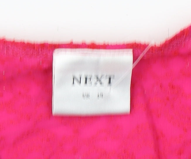 Next Women's Pink 3/4 Sleeve Basic Blouse Size 10