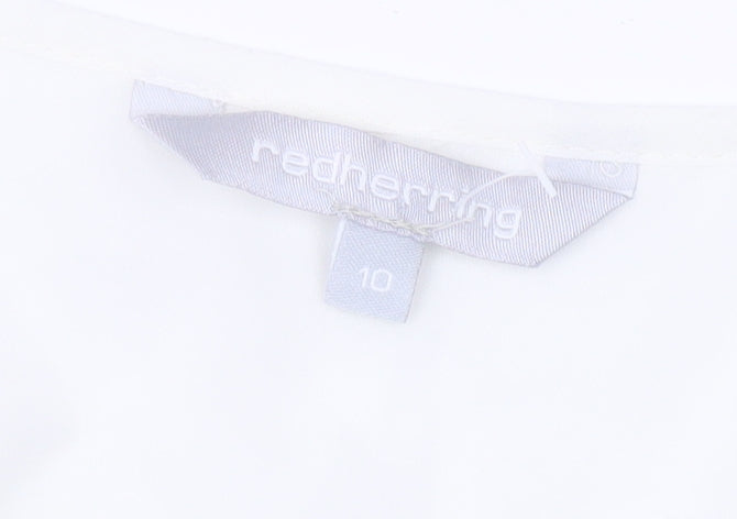 Red Herring Ivory Beaded Tank Women Size 10