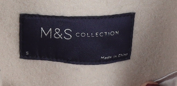 Marks & Spencer Beige Women's Overcoat - Size S