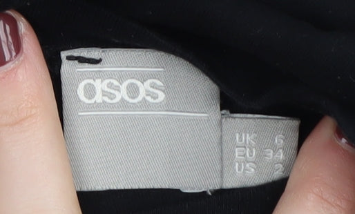 ASOS Women's Black Half Sleeve Dress Size 6
