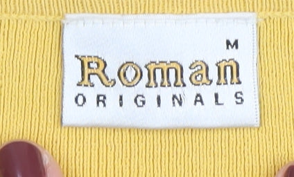 Roman Originals Women's Yellow Beaded Jumper, M