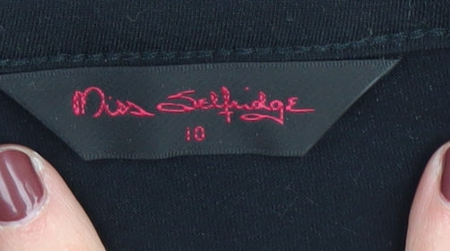 Miss Selfridge Women's Black Buttoned Cardigan Dress Size 10