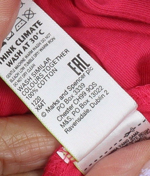 Marks and Spencer Pink T-Shirt Dress, Size 8, Women Casual