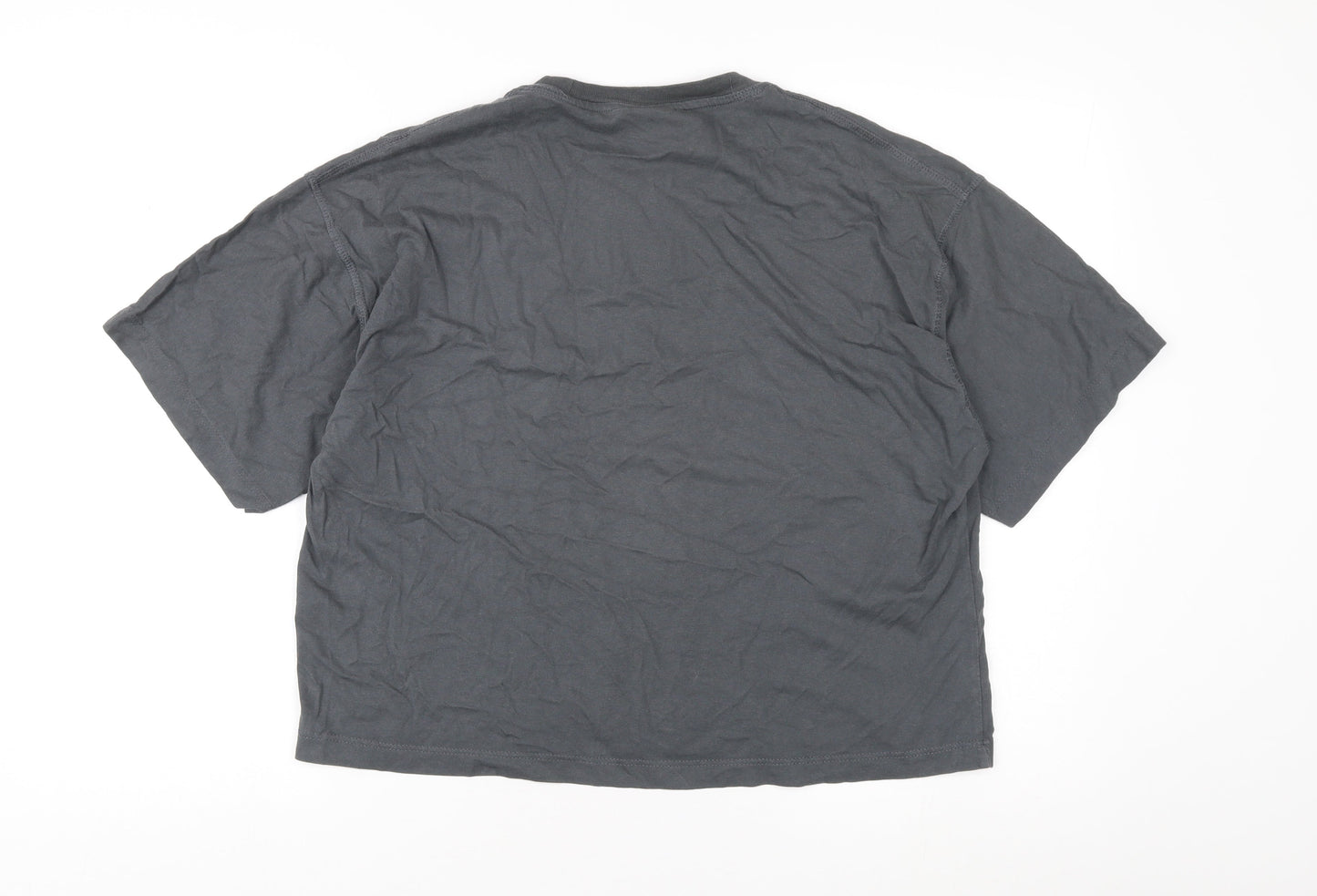 Topshop Women's Grey Basic Crew Neck T-Shirt M