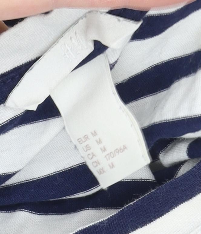 H&M Women's Striped Cotton T-Shirt Size 12