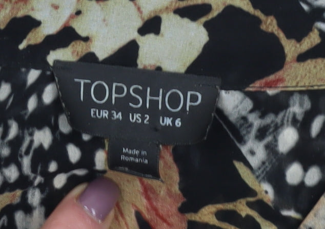 Topshop Women's Multicoloured Floral Shift Dress Size 6