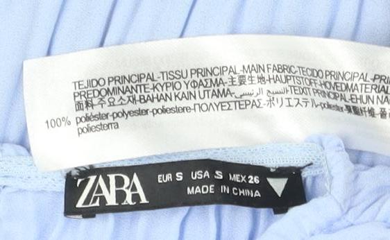 ZARA Women's Blue Shift Sleeveless Dress Size S