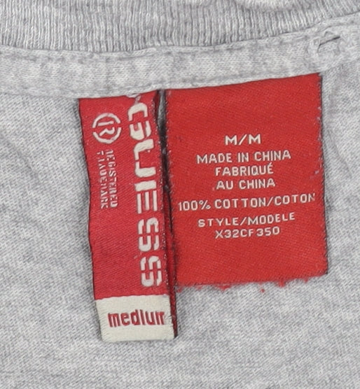 Guess Men’s Grey Medium Crew Neck T-Shirt