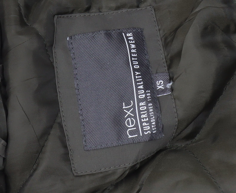 Next Men's Green Parka XS Hooded Casual Jacket