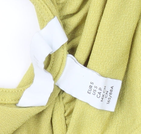 H&M Women's Green Ruched Bodycon Dress Size 12
