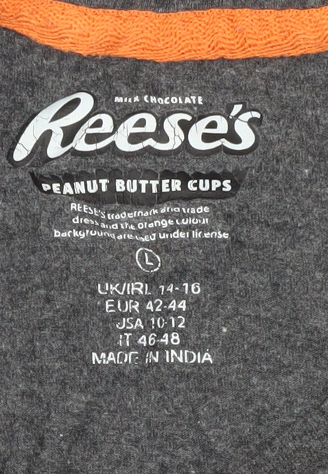 Reese's Women's Grey Graphic Nightshirt, Large, Comfortable
