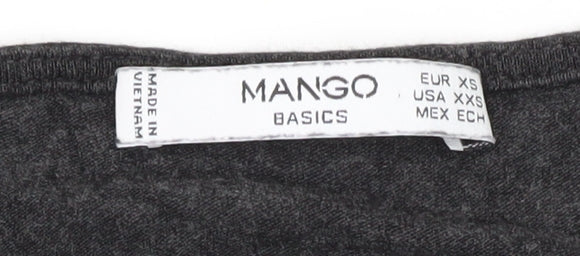 Mango Basics Women's Black Long Sleeve T-Shirt Size 4