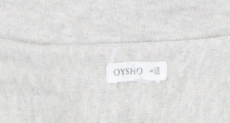 Oysho Women's Grey Cardigan Size S V-Neck Button