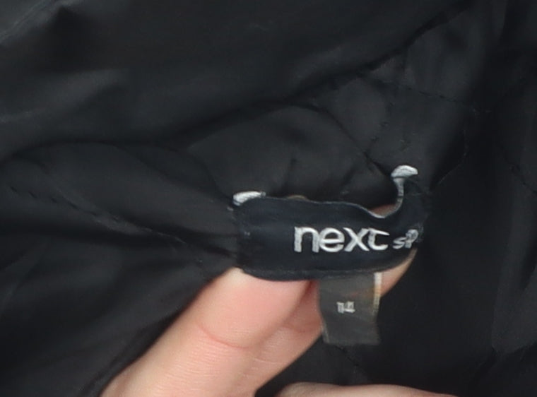 Next Women's Black Puffer Jacket Size 14 Casual