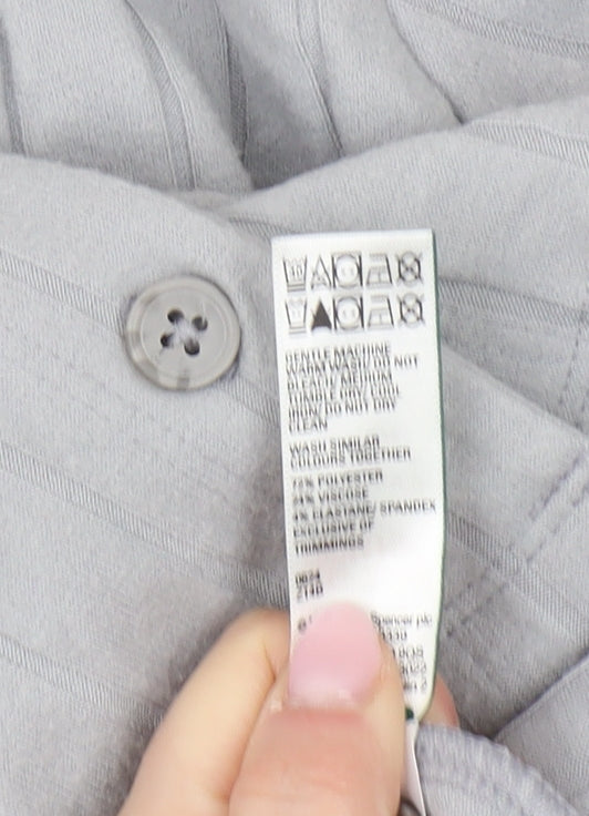 Marks & Spencer Women's Grey Long Sleeve Pyjama Top