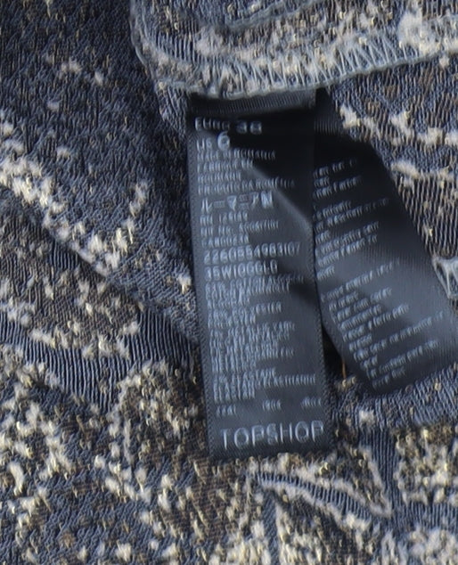 Topshop Women's Beige Animal Print Shift Dress, Size 10