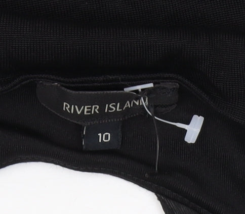 River Island Women's Black Camisole Tank, Size 10
