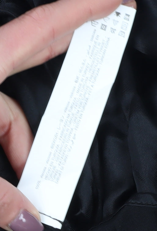 Zara Women's Black Slip Midi Dress, M, Party/Cocktail