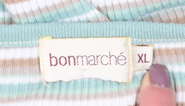 Bonmarché Women's Multicoloured XL Striped Tank