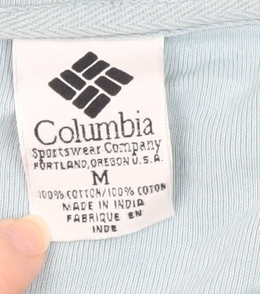 Columbia Men's Blue Cotton T-Shirt, Medium