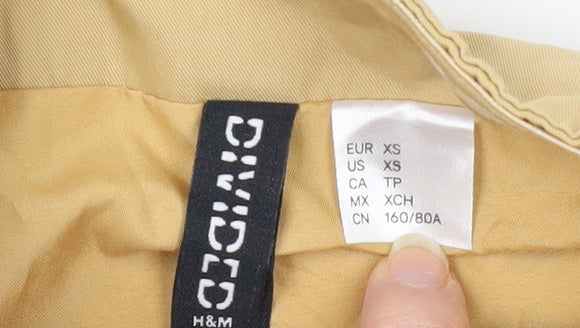 H&M Women's Beige Button-Up Sleeveless Top XS