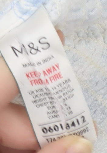 Marks & Spencer Teens White Cropped Camisole, Size 4