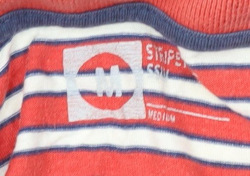 Cedarwood State Men's Red Striped Polo Medium