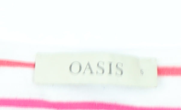 Oasis Women's Multicoloured Striped T-Shirt, Size S