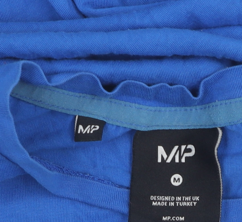 Myprotein Men's Blue Crew Neck T-Shirt, Medium, Cotton Blend