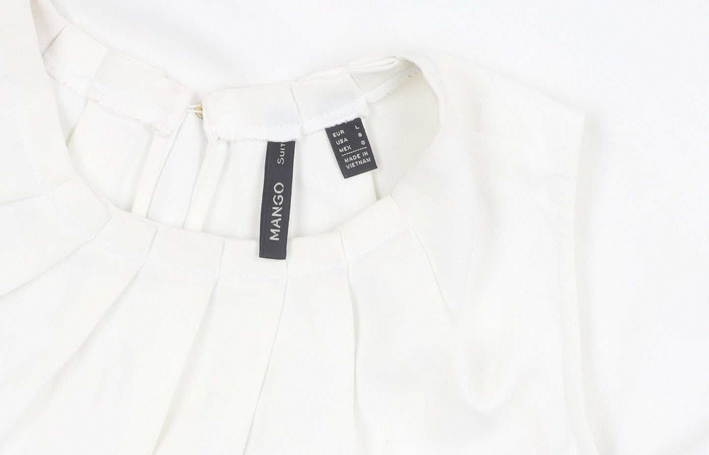 Mango Women's White Sleeveless Blouse Size 14