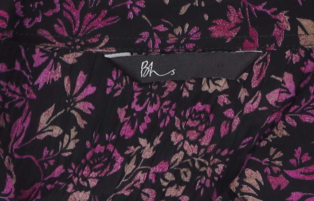 BHS Women's Multicoloured Floral Button-Up Shirt Size 18