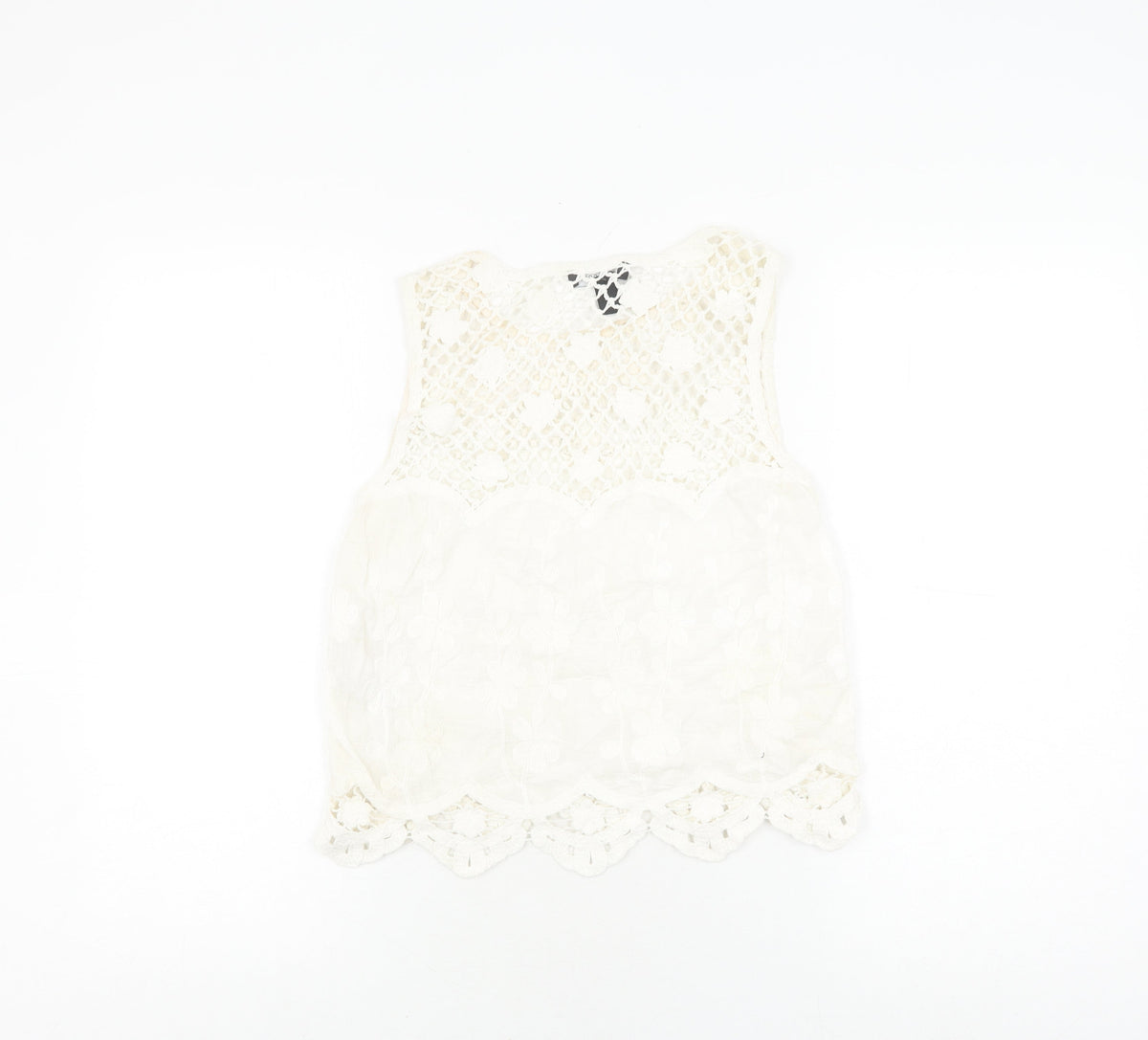 New Look Women's White Lace Camisole Blouse XS