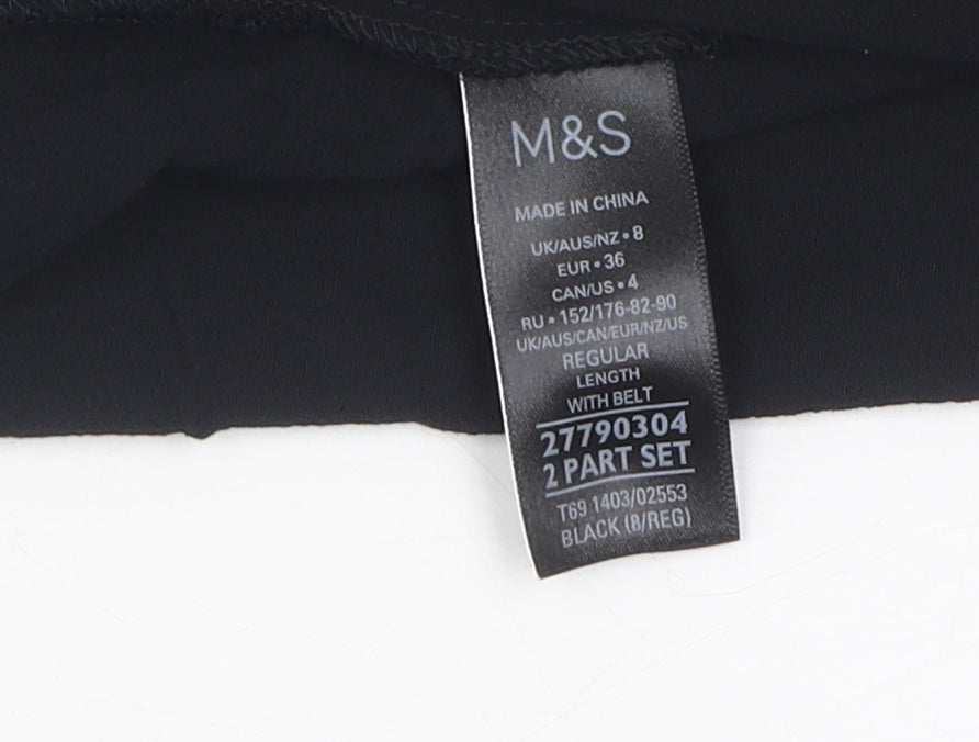 Marks & Spencer Women's Black Belted Dress Size 8