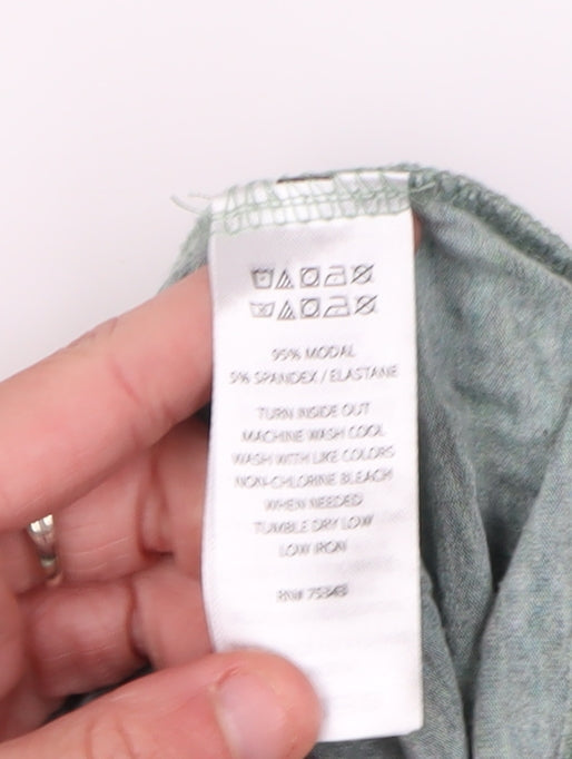 Tahari Women's Green 3/4 Sleeve Basic Blouse S