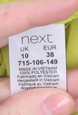 Next Women's Yellow Blouse, Size 10, Round Neck